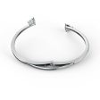 Swarovski Attract Soul Heart Bangle White, Rhodium Plated Online Hot Sale