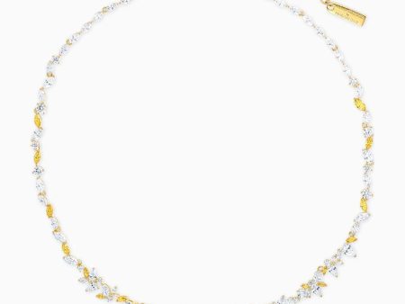 Swarovski Botanical Necklace White Gold One Size on Sale