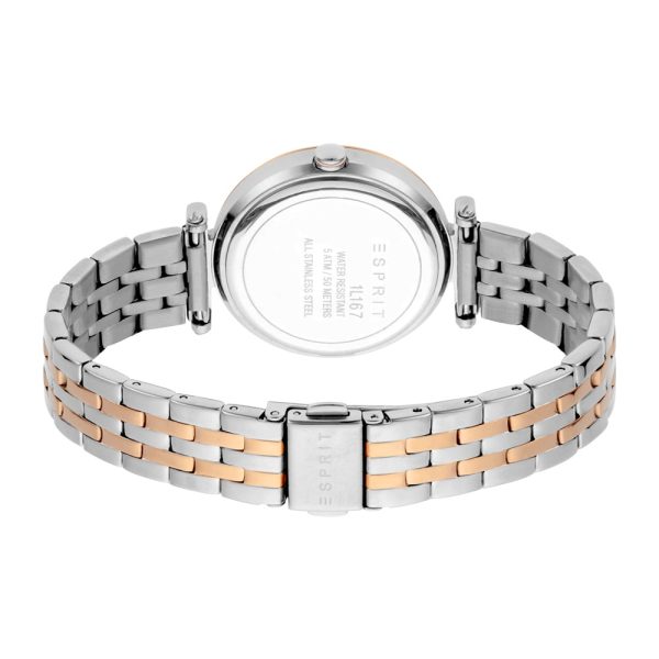 Esprit Ladies Two Tone Watch Silver Color Â Dial With Stone on Sale