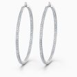 Swarovski Rare Hoop Pierced Earrings White One Size Online