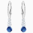 Swarovski Attract Trilogy Round Pierced Earrings Blue One Size Discount