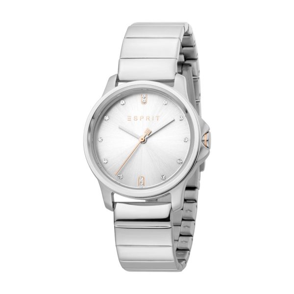 Esprit Ladies Watch Silver Color Stainless Steel White Dial With Stone Online now