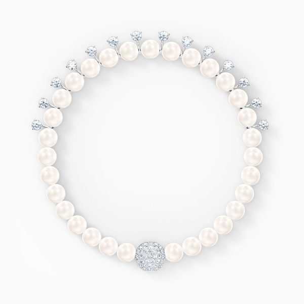 Swarovski Treasure Pearl Bracelet White Medium For Cheap