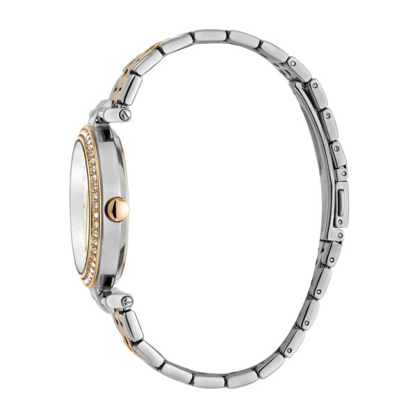 Esprit Ladies Two Tone Watch With Silver  Dial & Stone For Discount