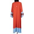 Nero Abaya Color Orange Fashion