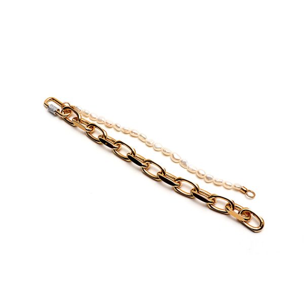 Rebecca Bronze Bracelet Gold Color With Stones Online now