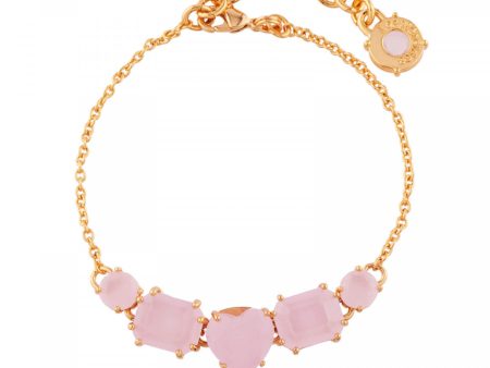 Les Nereides Pink 5 Stones La Diamantine Thin Bracelet on Sale