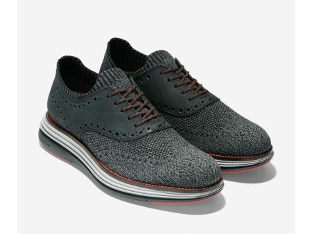 Cole Haan ØriginalGrand Ultra Stitchlite Oxford Black - Grey Pinstripe Online now