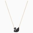 Swarovski Iconic Swan Pendant Black Rose-Gold Tone One Size Supply