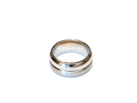 Esprit Ring Stainless Steel Combination With Matt & Glossy Finish Size 7 on Sale