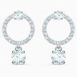 Swarovski Attract Circle Pierced Earrings White One Size Hot on Sale