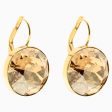 Swarovski Bella Pierced Earrings Gold Tone One Size For Sale