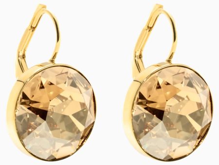 Swarovski Bella Pierced Earrings Gold Tone One Size For Sale