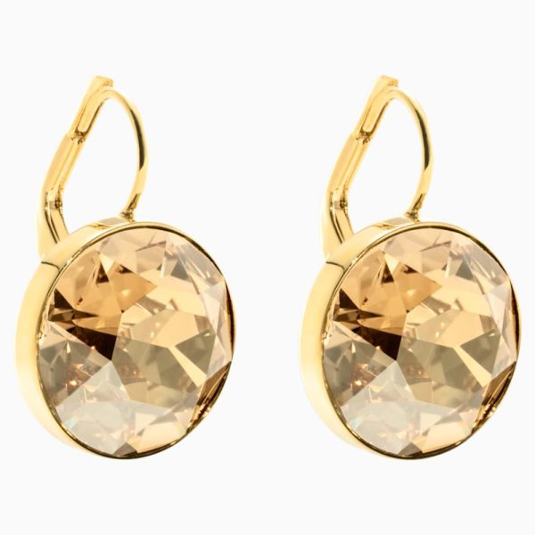 Swarovski Bella Pierced Earrings Gold Tone One Size For Sale