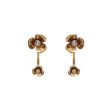 Esprit Earrings Ip Gold With Stone & Flower Design For Discount