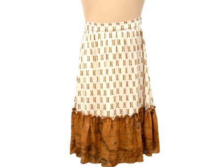 Alviero Martini Geo Beige Skirt For Sale