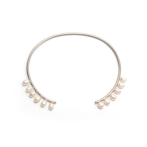 Chillout One Line With Many Pearls Chocker Basic on Sale