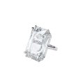 Swarovski Mesmera Cocktail Ring Oversized Crystal, White, Rhodium Plated Cheap