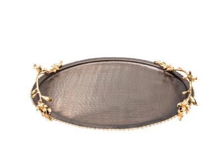 Decorium Nature Oval Tray, Bronze Cheap