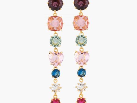 Les Nereides 7 Stones La Diamantine Multicoloured Stud Earrings For Sale