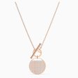 Swarovski Ginger T Bar Necklace White Rose-Gold One Size Discount