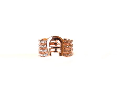 Aigner Rose Gold Plated Ring Size 7.75 Online