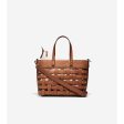 Cole Haan Leather Basket Tote Bag British Tan One Size on Sale