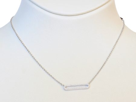 Esprit Necklace Stainless Steel Chain With Open Bar Style With Stone Pendant For Sale