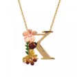 Les Nereides Blossoming Alphabet Necklace Letter K Discount