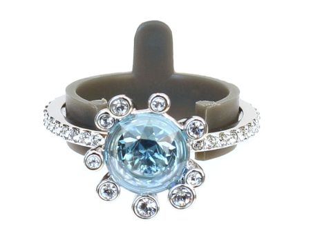 Swarovski Olive Round Ring White For Sale