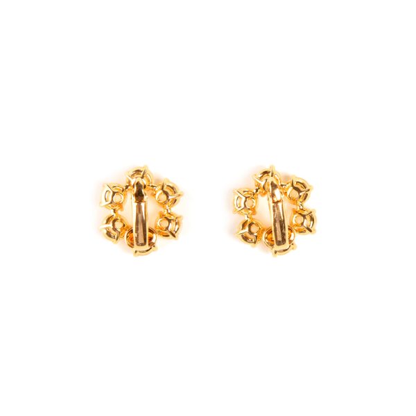 Les Nereides 6 Stone Clip Round Earrings Online Sale