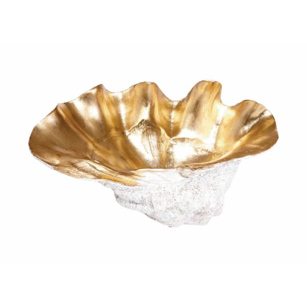 Ethan Allen Large Gold Leafed Clam Shell For Cheap