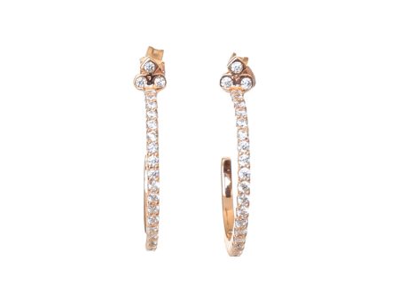 Esprit Earrings Ip Rosegold Color With Stone Online Sale