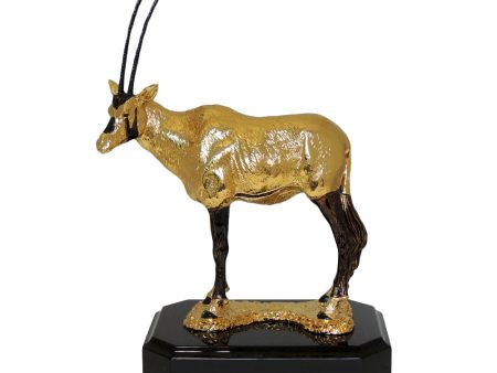 Goldline New Gold Oryx On Wood Black Base Cheap