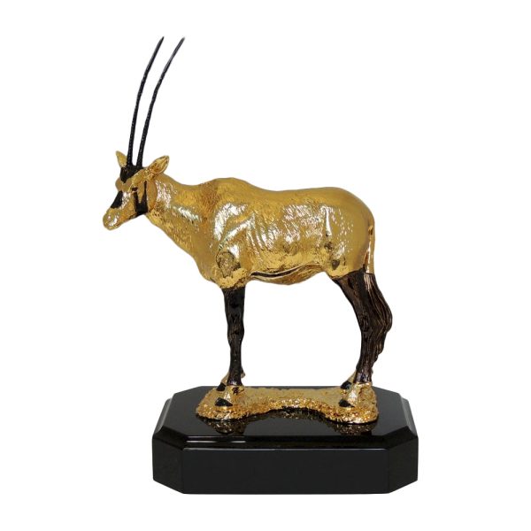 Goldline New Gold Oryx On Wood Black Base Cheap