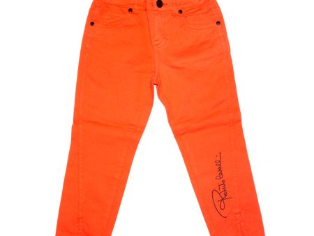 Roberto Cavalli Orange Trousers For Cheap