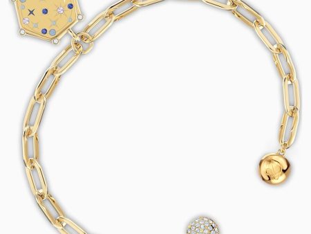 Swarovski The Elements Moon Bracelet Blue Gold-Tone One Size Hot on Sale