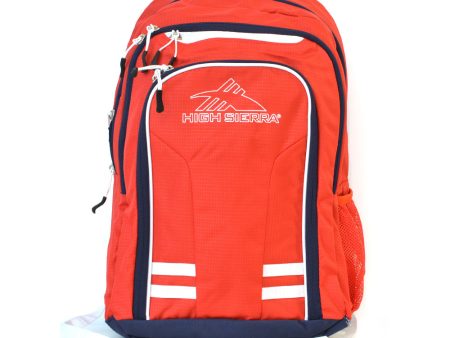 High Sierra Blaise Backpack Crimson True Navy White Hot on Sale