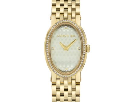 Cerruti Ladies Watch Gold Plated Case With Champagne Dial & Gold Plated Metal Bracelet Online