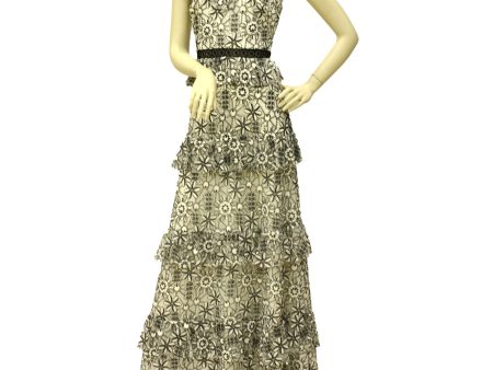 Ml By Monique Lhuillier Dress Wjcwhite Jet 10 For Sale