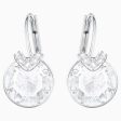 Swarovski Bella V Pierced Earrings White, Rhodium Plated Sale