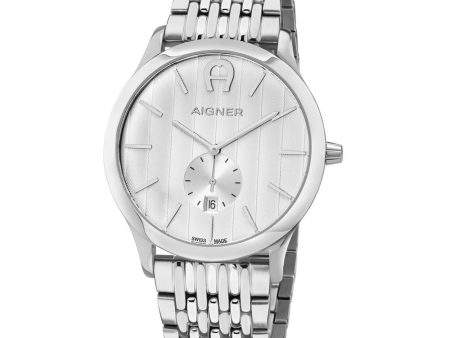 Aigner Tre Men s Watch Stainless Steel Case With Silver Dial Sale