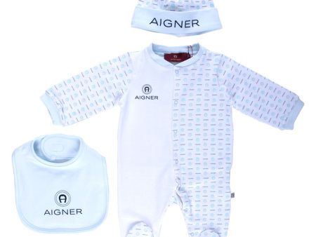 Aigner Kids Blue & Pink Sleepsuit Discount