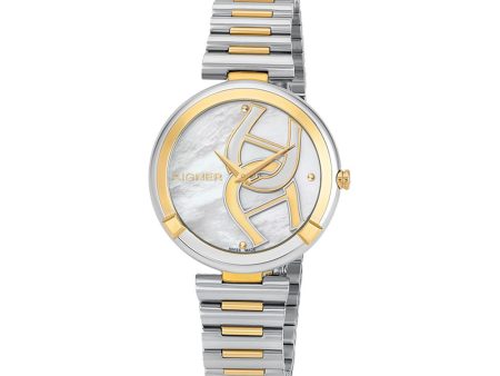 Aigner Gorizia Ladies Watch With Two-Tone Stainless Steel & Gold Plated Case Hot on Sale