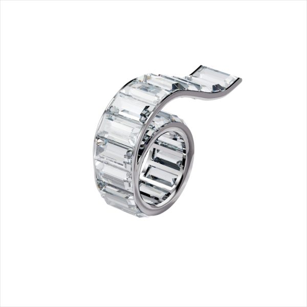 Swarovski Matrix Ring White, Rhodium Plated For Discount