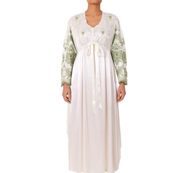 Sally Poppy Night Dress Ivory Pistachio Size Large Ivory Pistachio Hot on Sale