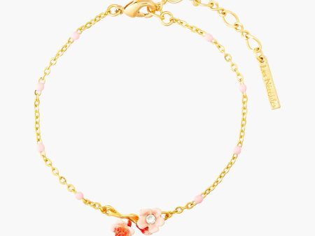 Les Nereides Pink Japanese Cherry Blossom Thin Bracelet Sale