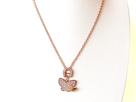 Aigner Necklace Rose Gold Plated Sale