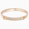 Swarovski Distinct Bangle White Rose-Gold Tone One Size Fashion