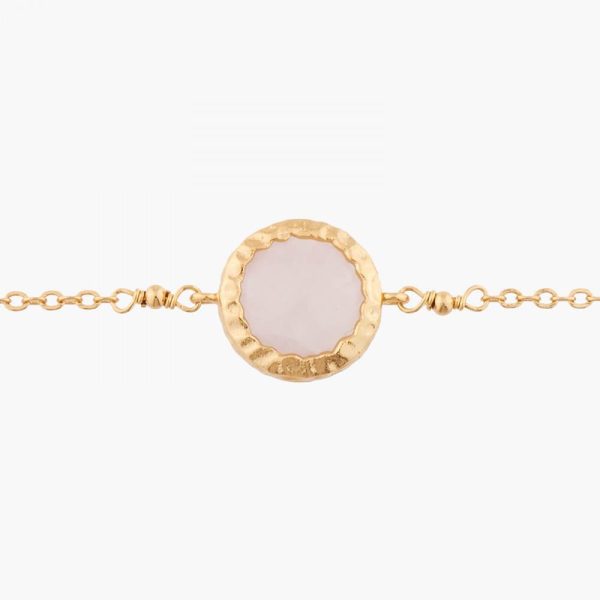 Les Nereides Pink Quartz Chain Bracelet For Sale